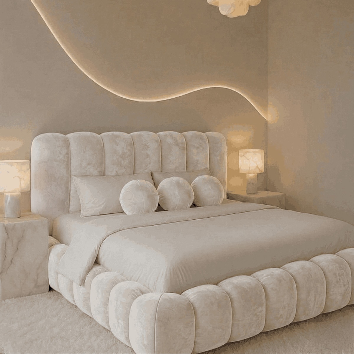 Mousky Wood and Velvet Hammer Bed