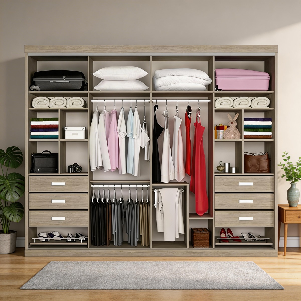 دولاب 200x50x220سم - بيج