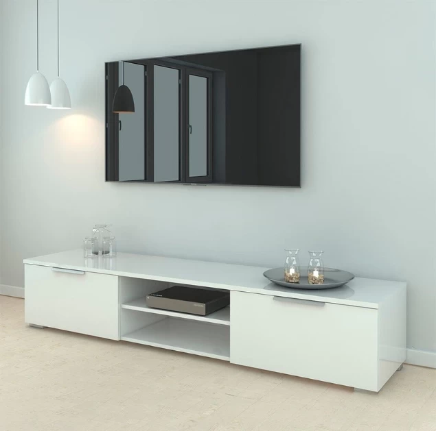 ترابيزة تلفزيون - أبيض - 160x30x40 سم  TVU-125