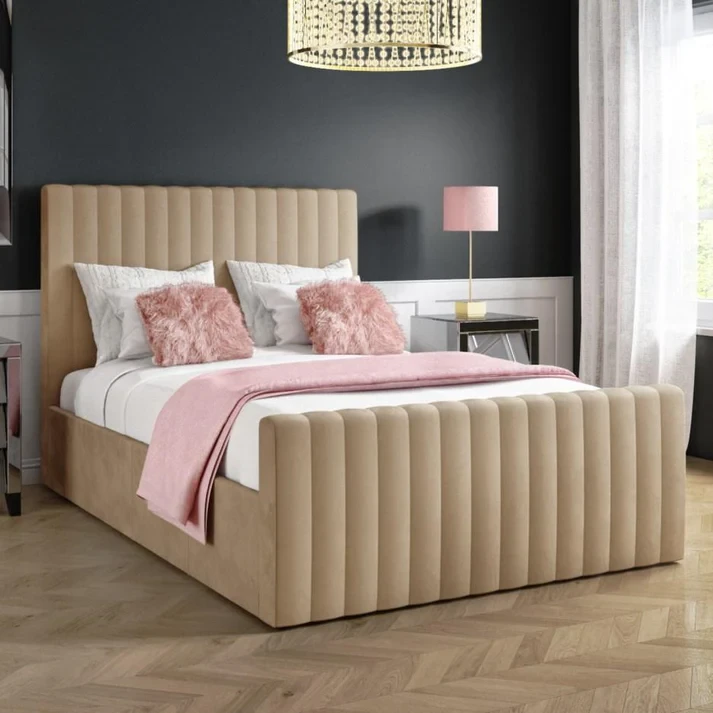 سرير بيج - خشب زان وكونتر - 120×200 سم BED-006