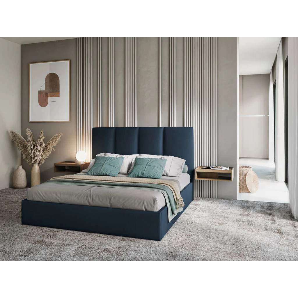 سرير مودرن كحلي - 120×200 سم BED-010